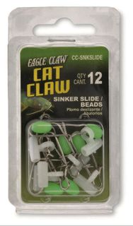 CAT CLAW SINKER SLIDE WITH GLOW BEADS 12PK