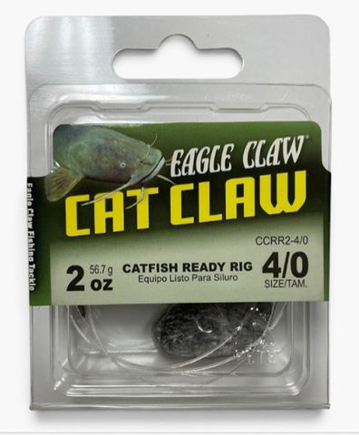 4/0 50 LB MONO CAT CLAW 2OZ READY RIG