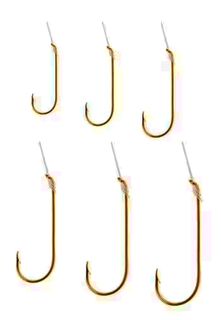 GOLD ABERDEEN LIGHT WIRE HOOK ASST 24PK