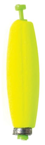 3" FOAM CHARTREUSE CIGAR FLOATS WEIGHTED 2PK