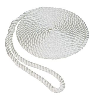 3/8" X 10' DOCK LINE (TWISTED) - WHITE