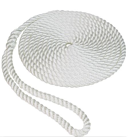 3/8" X 10' DOCK LINE (TWISTED) - WHITE