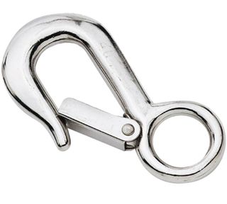 4" SPRING HOOK EYE STAINLESS STEEL