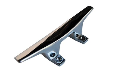 6" DOCK CLEAT ZAMAK CHROME - SINGLE