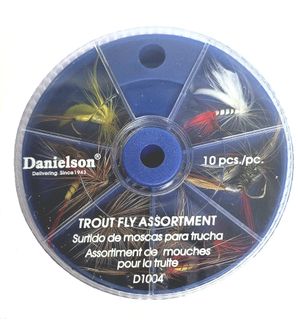 10 PC TROUT FLY DIAL BOX ASSORTMENT