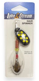 1/8 OZ HAIR SPINNER BLACK / YELLOW
