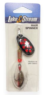 1/4 OZ HAIR SPINNER BLACK / RED