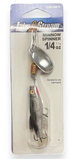 1/4 OZ MINNOW SPINNER BLACK / WHITE