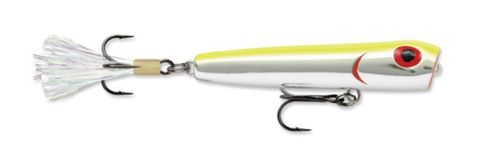 3/8 OZ RATTLIN CHUG BUG 08 METALLIC SILVER / CHARTREUSE BACK 3-1/4"