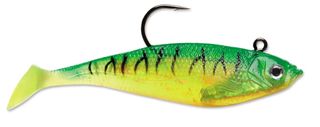 4" WILDEYE SWIM SHAD FIRE TIGER 7/16 OZ 3PK
