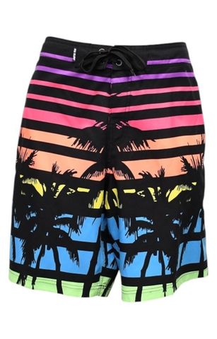 MEN'S MULTI COLOR PALM TREE BOARD SHORTS S-XL
