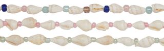 NASAU SHELL WITH COLOR BEAD NECKLACE
