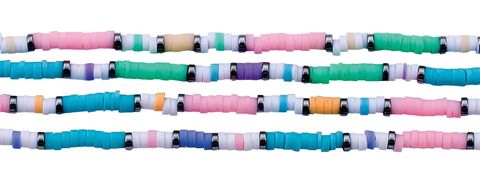 3MM PASTEL FIMO PATTERN NECKLACE ASSORTED