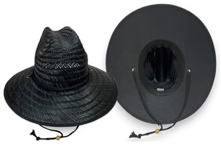 LIFEGUARD HAT LENDU STRAW W/ UNDERLINED BRIM - BLACK STAIN