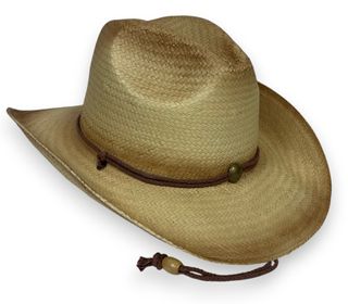 TOYO COWBOY HAT W/ CHIN CORD - TEA STAIN