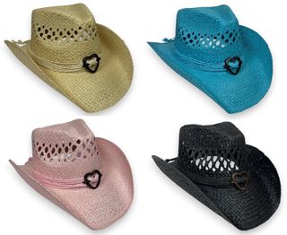 TOYO COWBOY HAT - BLACK, PINK, BLUE, AND BEIGE