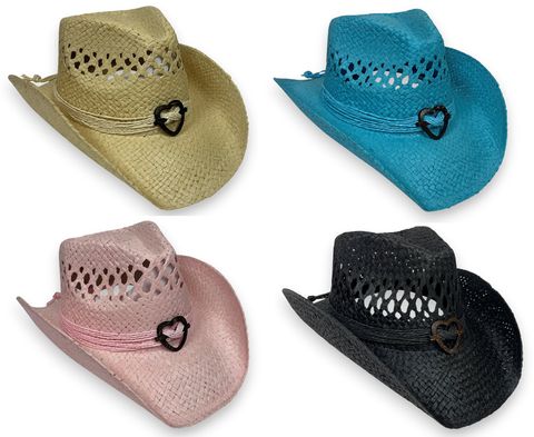 TOYO COWBOY HAT - BLACK, PINK, BLUE, AND BEIGE