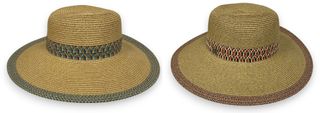 LADIES HAT W/ COLOR TRIM - 2 COLORS