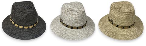 CLASSIC PANAMA TWO TONE WOVEN HAT - 3 COLORS