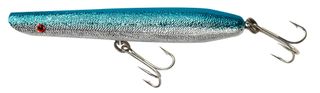 4.5" PENCIL POPPER LURE CHROME BLUE BACK