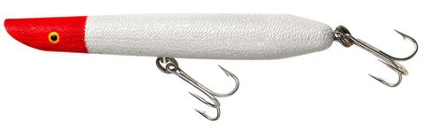 6" PENCIL POPPER LURE PEARL RED HEAD