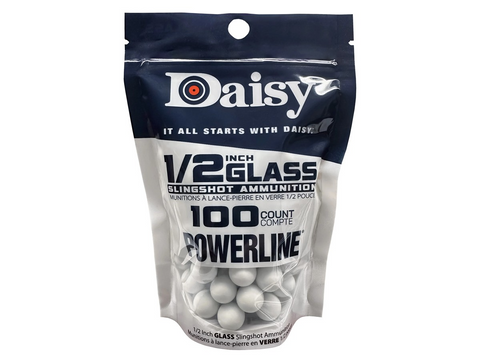 1/2" GLASS MARBLE SLINGSHOT AMMO 100CT BAG
