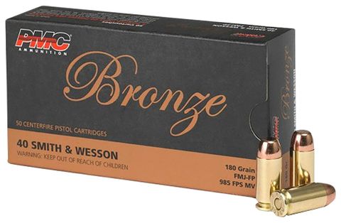 PMC 40S&W 180GR FMJ FP 50/BX
