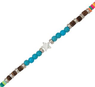**WSL** COCO-FIMO-HOWLITE BEADED STAR ANKLET