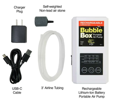 USB RECHARGEABLE BUBBLE BOX AIR PUMP