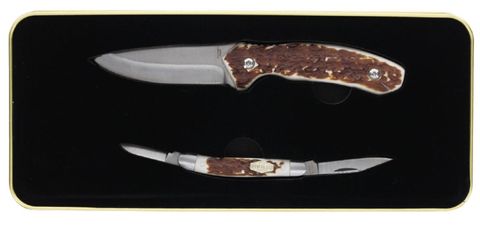 **WSL** UNCLE HENRY 2 PC FIXED/FOLDING KNIFE TIN SET