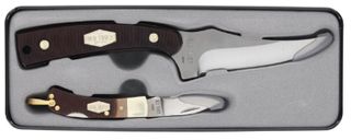 **WSL** OLD TIMER 2 PC SHARPFINGER/FOLDING KNIFE TIN SET