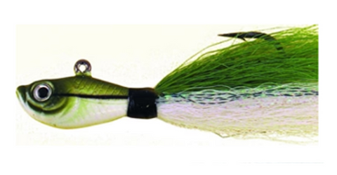 1/2OZ BUCKTAIL JIG SAND EEL GREEN 4/0 HOOK
