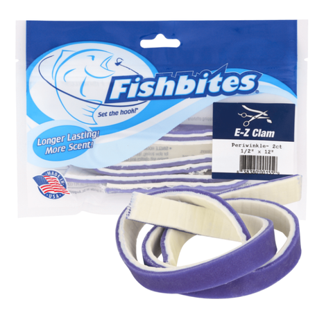 FISHBITES SALTWATER E-Z CLAM LONG LASTING PERIWINKLE 2PK