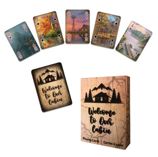 **WSL** 12 PC WELCOME TO OUR CABIN PLAYING CARDS DISPLAY