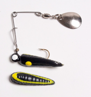 1/32 OZ GRUB-SPIN BLACK/YELLOW STRIPES 12PK/CD