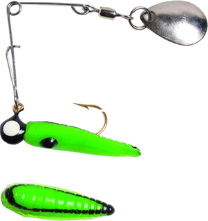 1/32 OZ GRUB-SPIN-GOLD CATALPA/BLACK STRIPES 12PK/CD