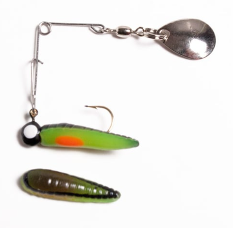 1/32 OZ GRUB-SPIN VALUE PACK BLACK STRIPE/CHAR/ORG