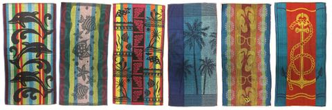 **WSL** 30"X60" SURF CITY COTTON JACQUARD BEACH TOWELS ASST.