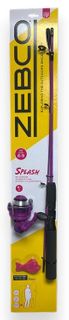 4' PINK SPLASH JR SPINNING COMBO MED/LIGHT