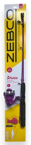 4' PINK SPLASH JR SPINNING COMBO MED/LIGHT
