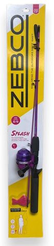 4' PINK SPLASH JR SPINCAST COMBO MED/LIGHT