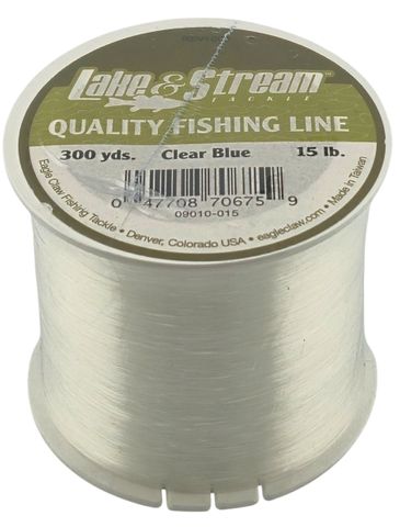 15 LB LAKE & STREAM CLEAR BLUE MONO LINE 300YD