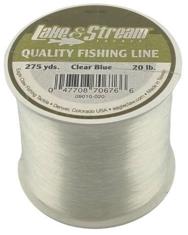 20 LB LAKE & STREAM CLEAR BLUE MONO LINE 275YD