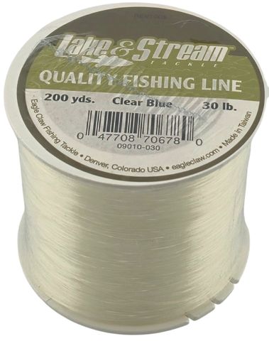 30 LB LAKE & STREAM CLEAR BLUE MONO LINE 200YD