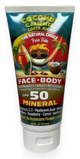 5.8 OZ COCONUT CALIENTE 50 SPF MINERAL LOTION SUNSCREEN