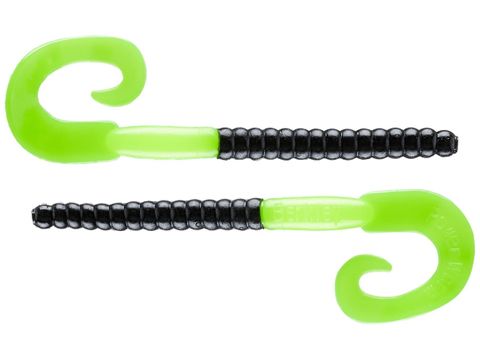 7" POWER WORM BLACK/CHARTREUSE 13PK
