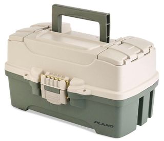2 TRAY TACKLE BOX PLANO GREEN/TAN