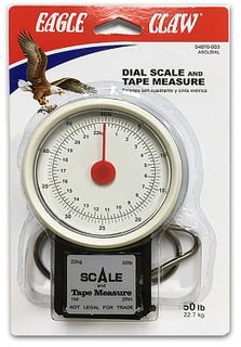 50 LB 39" DIAL SCALE & TAPE MEASURE