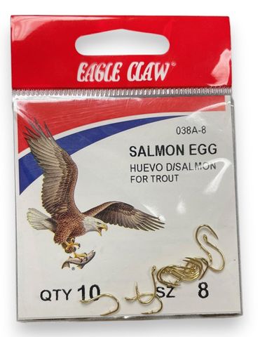 #8 GOLD SALMON EGG HOOK 10PK