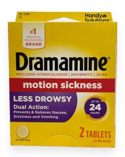 DRAMAMINE - LESS DROWSY MOTION SICKNESS 2CT/PKS